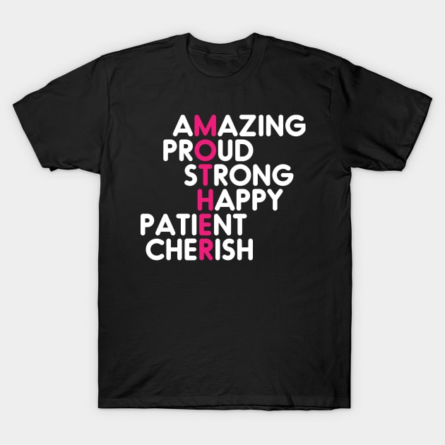 Amazing Proud Strong Happy Patient Cherish -Mother's Day T-Shirt by zerouss
